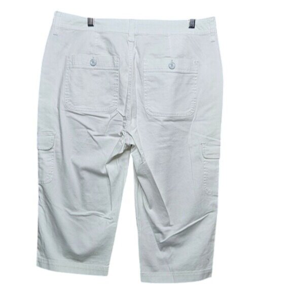 Gloria Vanderbilt Womens Cargo Capris Size 8 All-Around Slimming Effect White Co - Picture 4 of 6